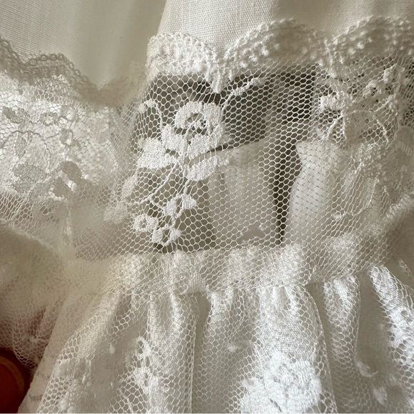 Vintage Bryan Dress 6X Pink White Striped Pinafore 2 Piece Lacy Party Fancy - Picture 16 of 16